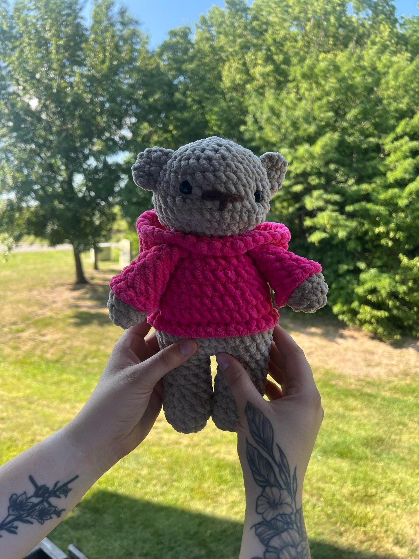 Crochet Bears in Hoodies