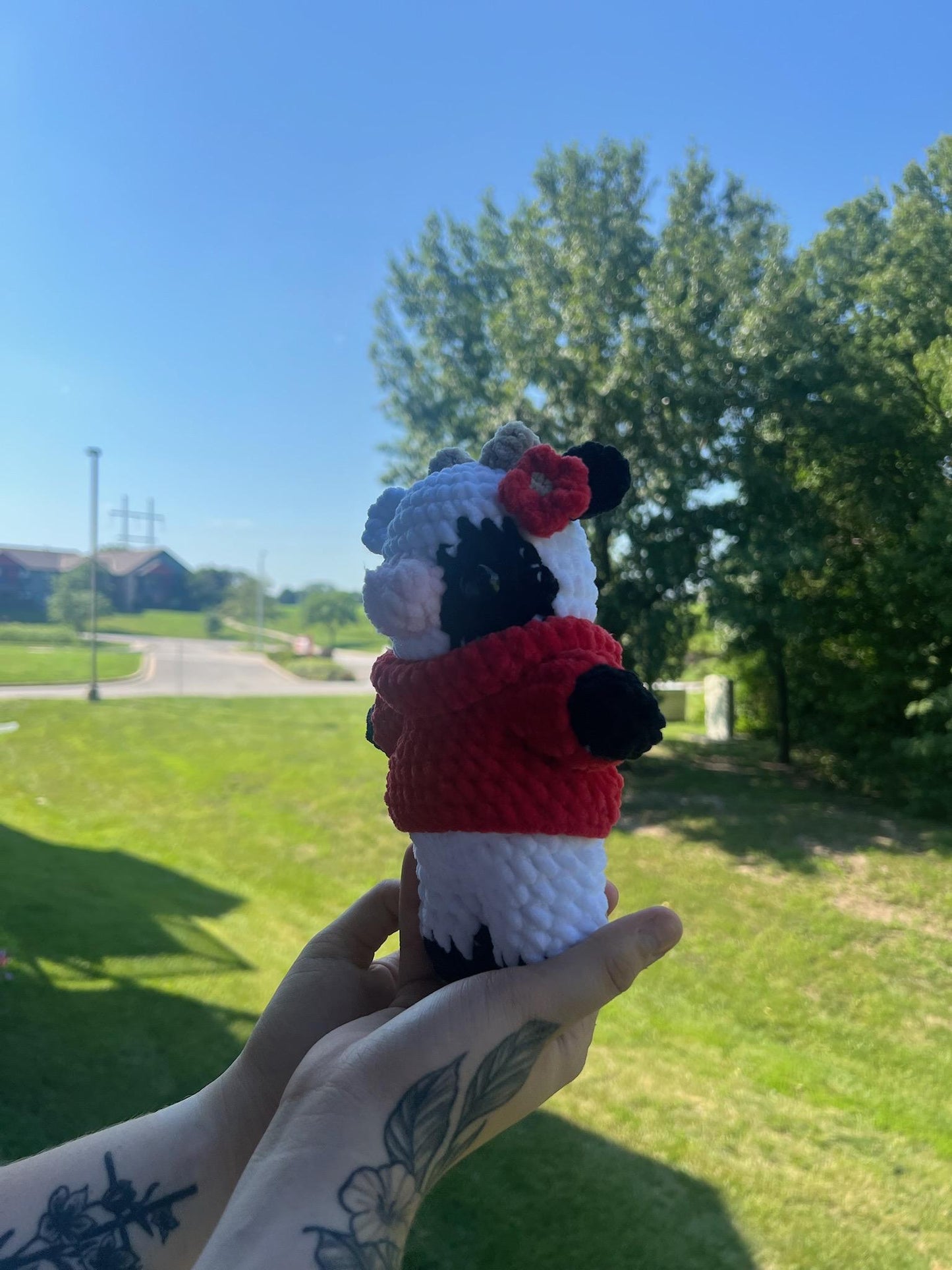 Crochet Cow In Turtleneck