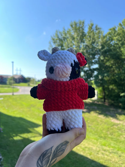 Crochet Cow In Turtleneck