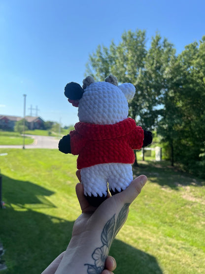 Crochet Cow In Turtleneck