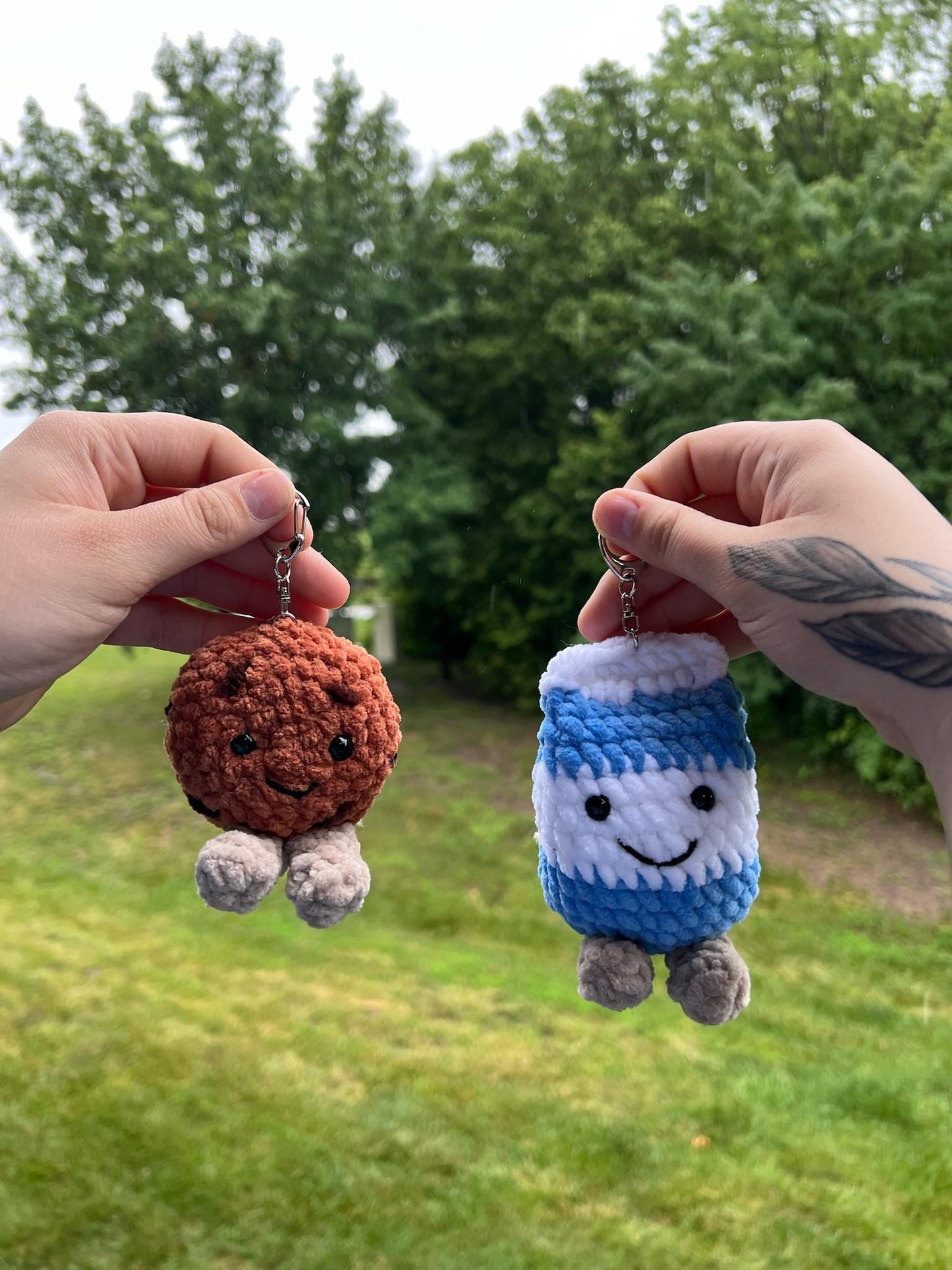 Crochet Milk and Cookie Bag Charms