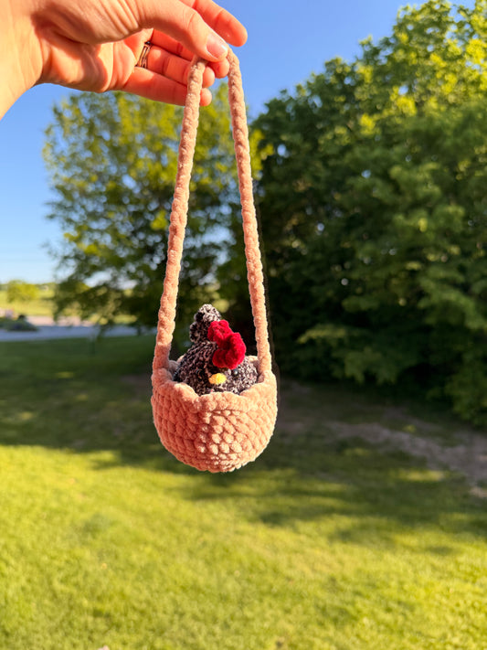 Crochet Chicken in a Swing