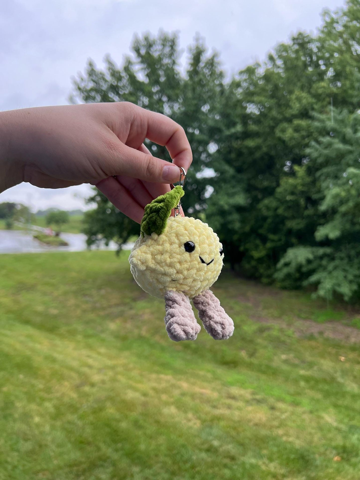 Crochet Lemon Bag Charm