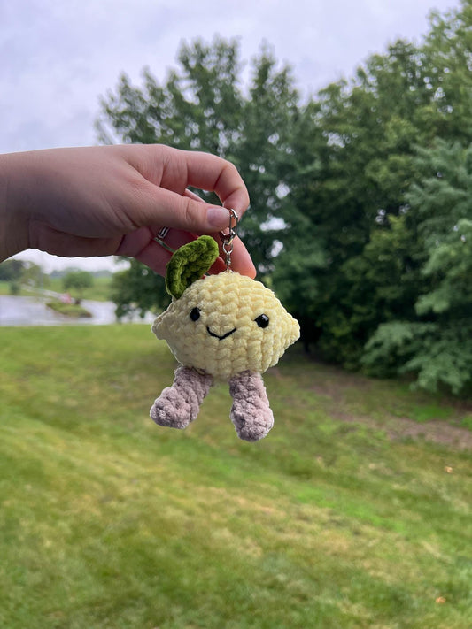 Crochet Lemon Bag Charm
